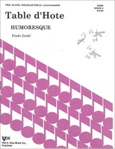 Table d'Hote - HUMORESQUE